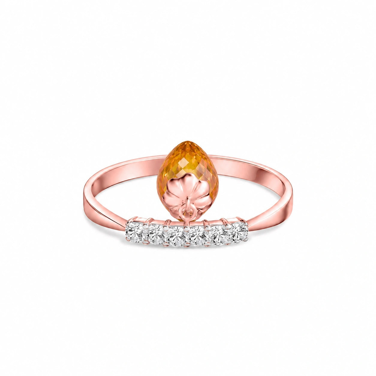 Rose Gold Citrine & Diamond — Vitalba