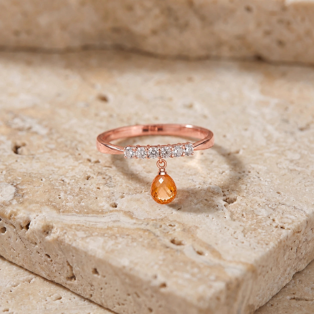 Rose Gold Citrine & Diamond — Vitalba