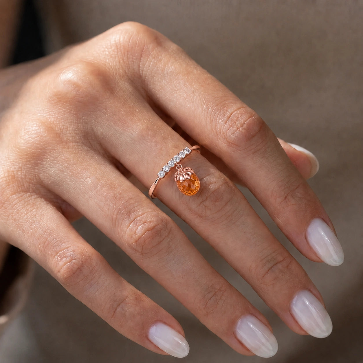 Rose Gold Citrine & Diamond — Vitalba