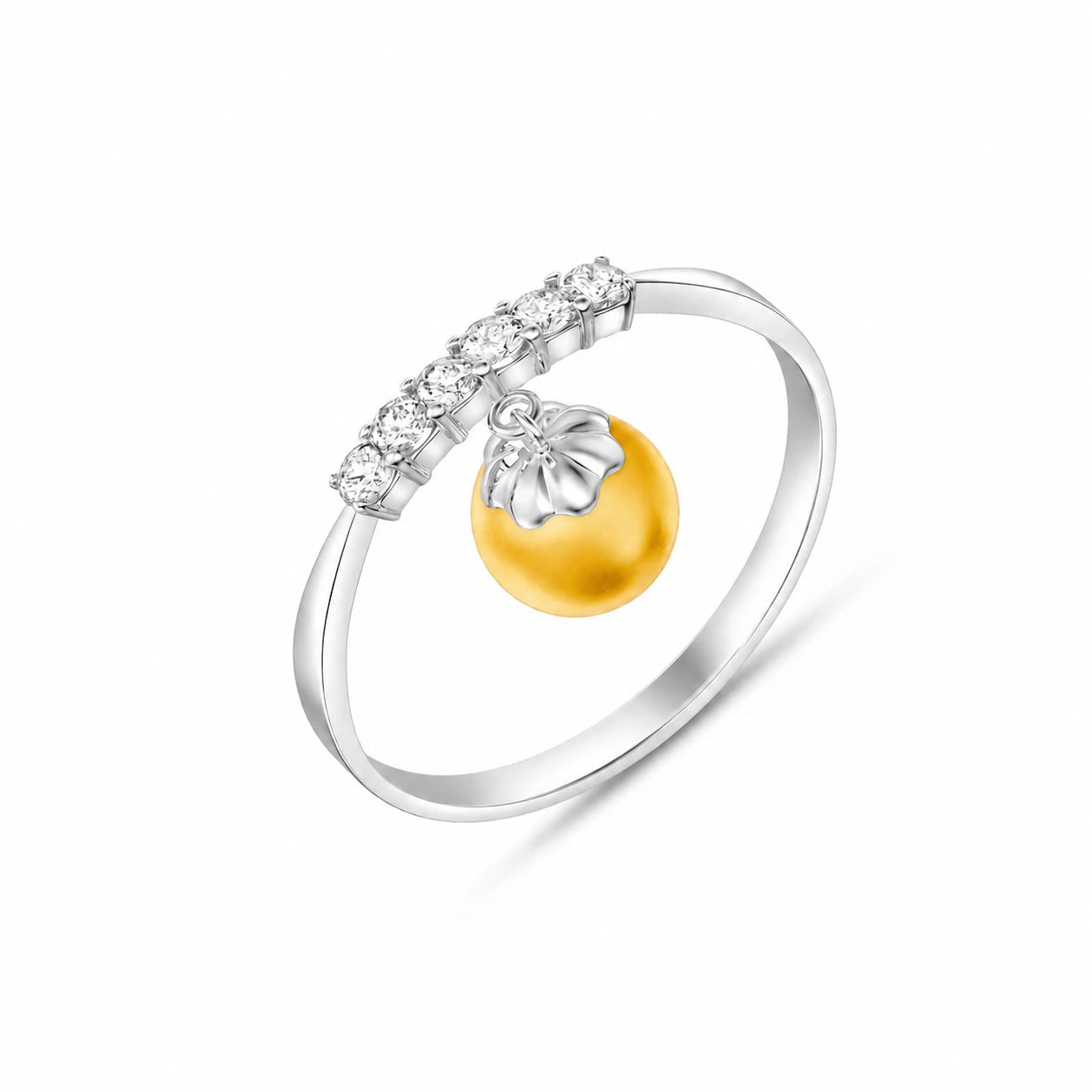 White Gold Citrine & Diamond — Vitalba