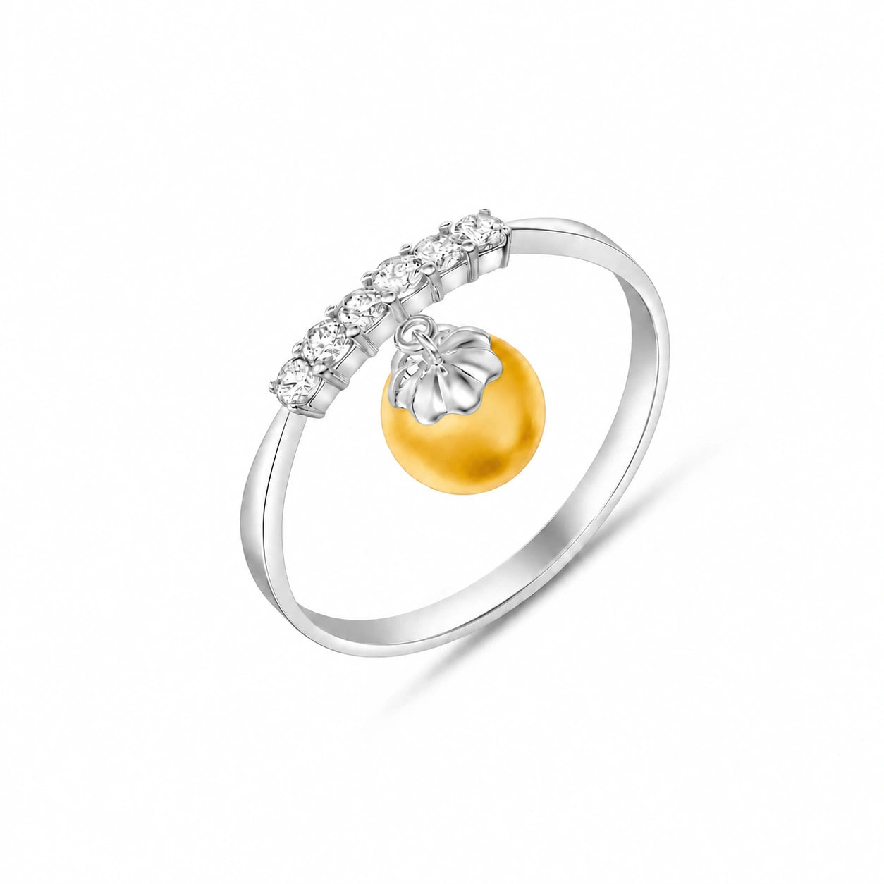 White Gold Citrine & Diamond — Vitalba