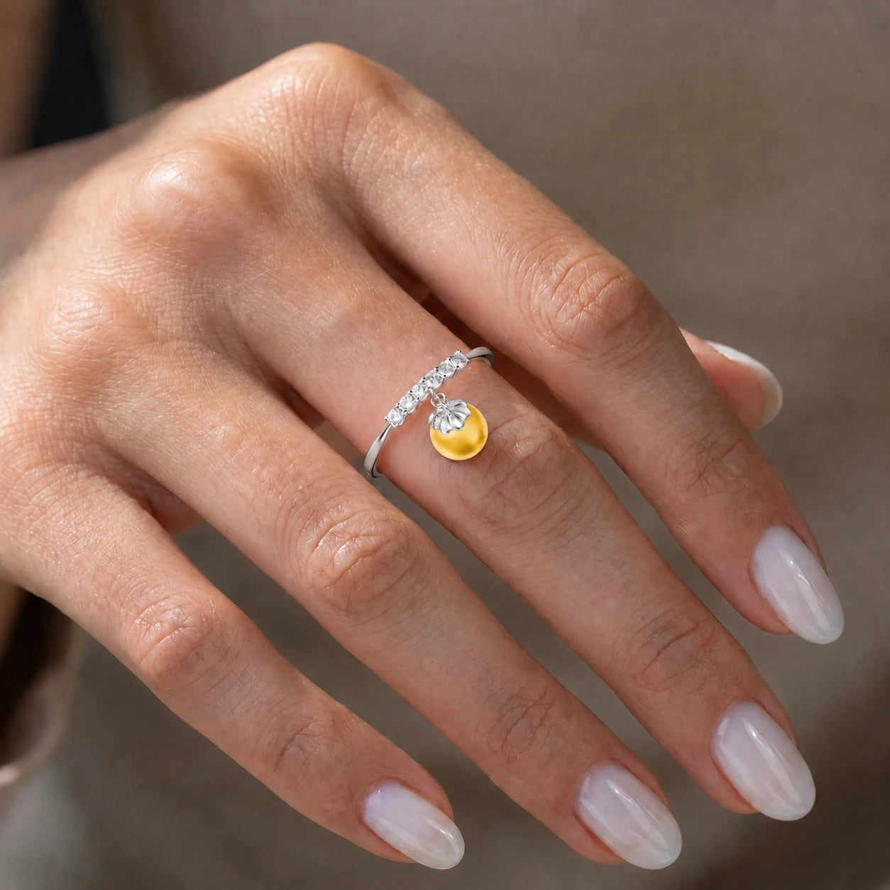 White Gold Citrine & Diamond — Vitalba