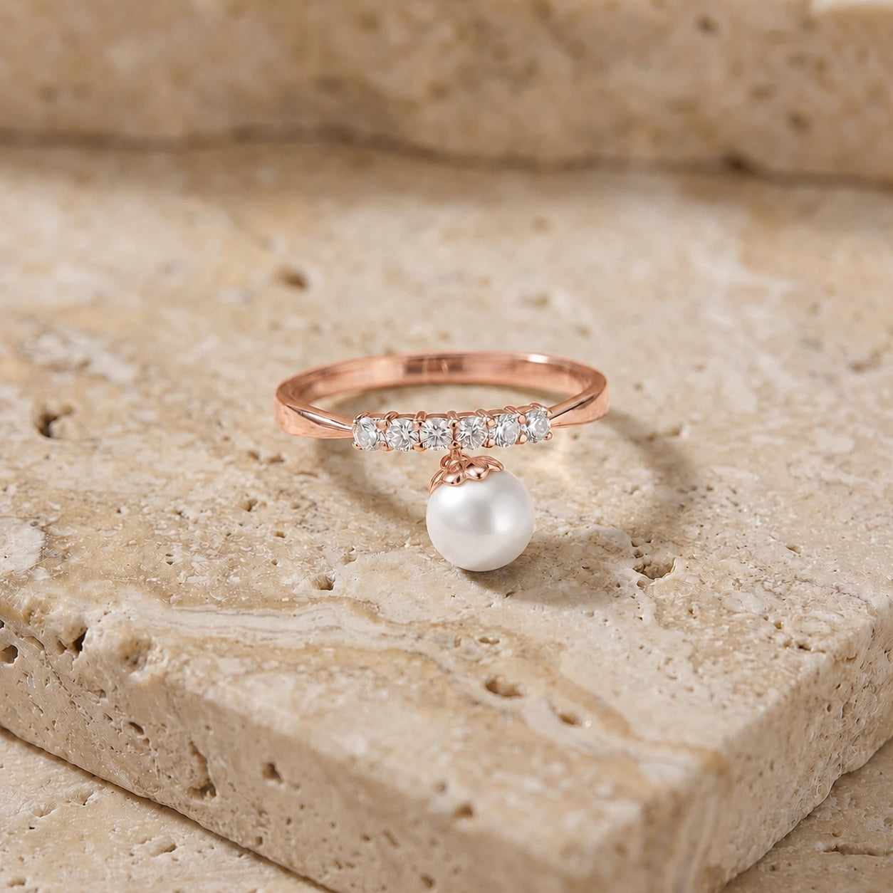 Rose Gold Pearl & Diamond — Vitalba