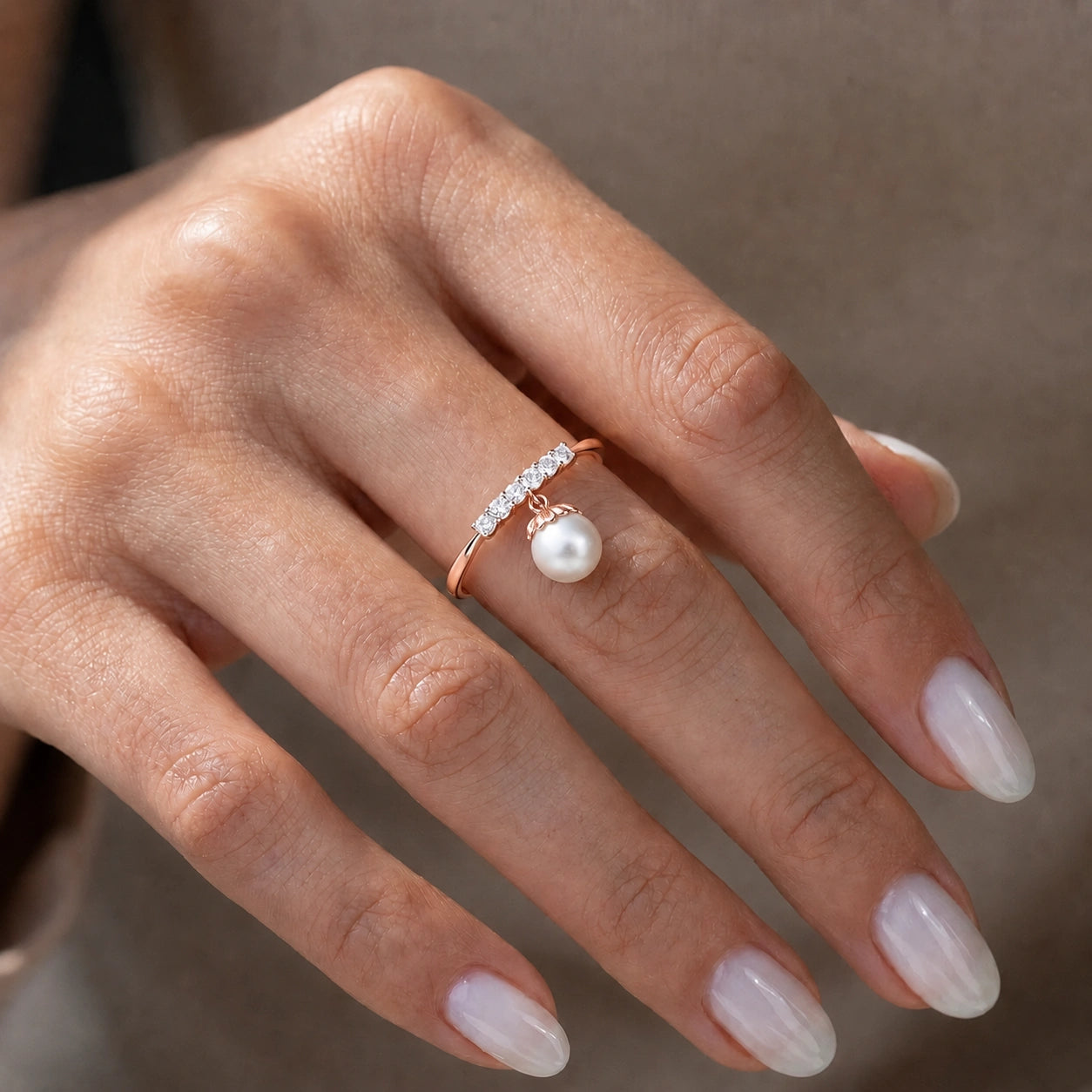 Rose Gold Pearl & Diamond — Vitalba