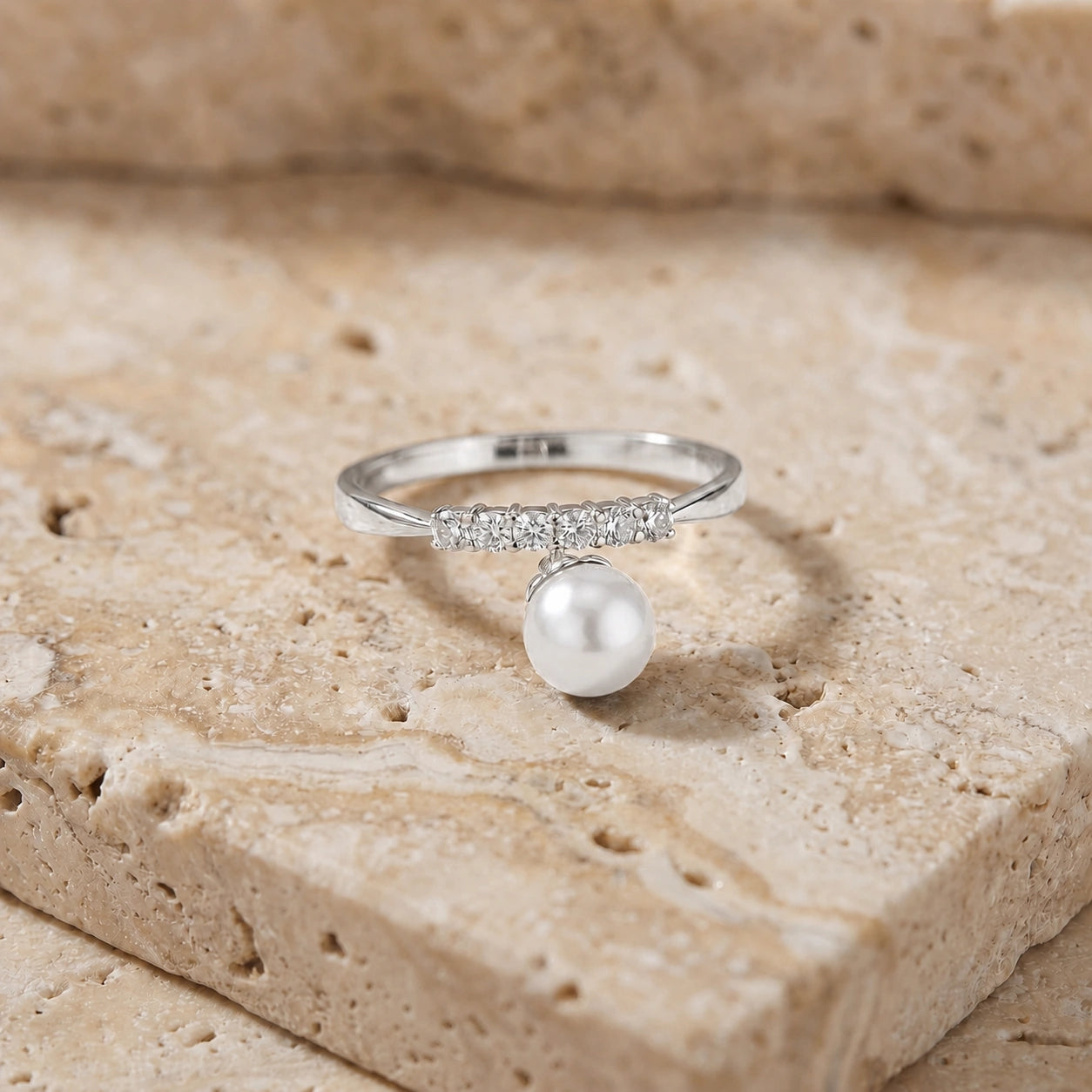 White Gold Pearl & Diamond — Vitalba