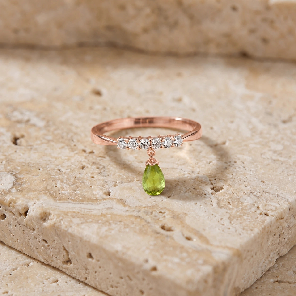 Rose Gold Peridot & Diamond — Vitalba