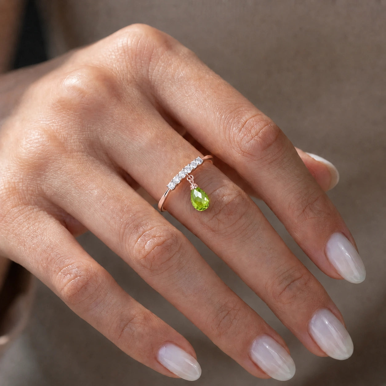 Rose Gold Peridot & Diamond — Vitalba