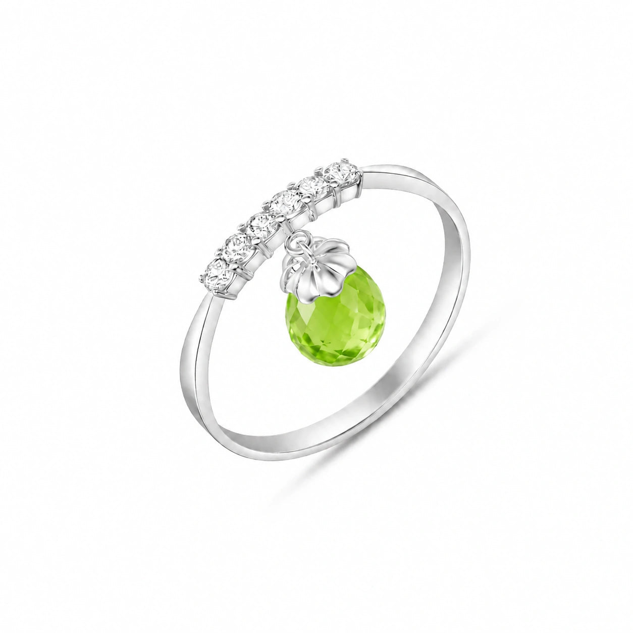 White Gold Peridot & Diamond — Vitalba