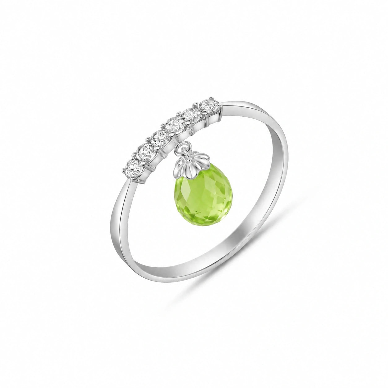 White Gold Peridot & Diamond — Vitalba