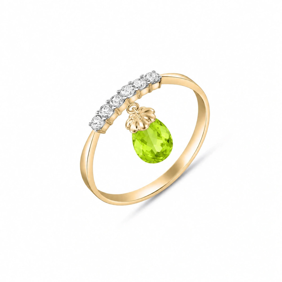 Yellow Gold Peridot & Diamond — Vitalba