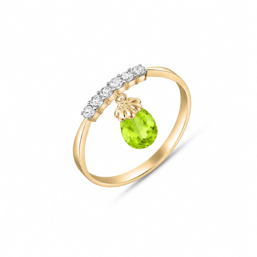 Yellow Gold Peridot & Diamond — Vitalba