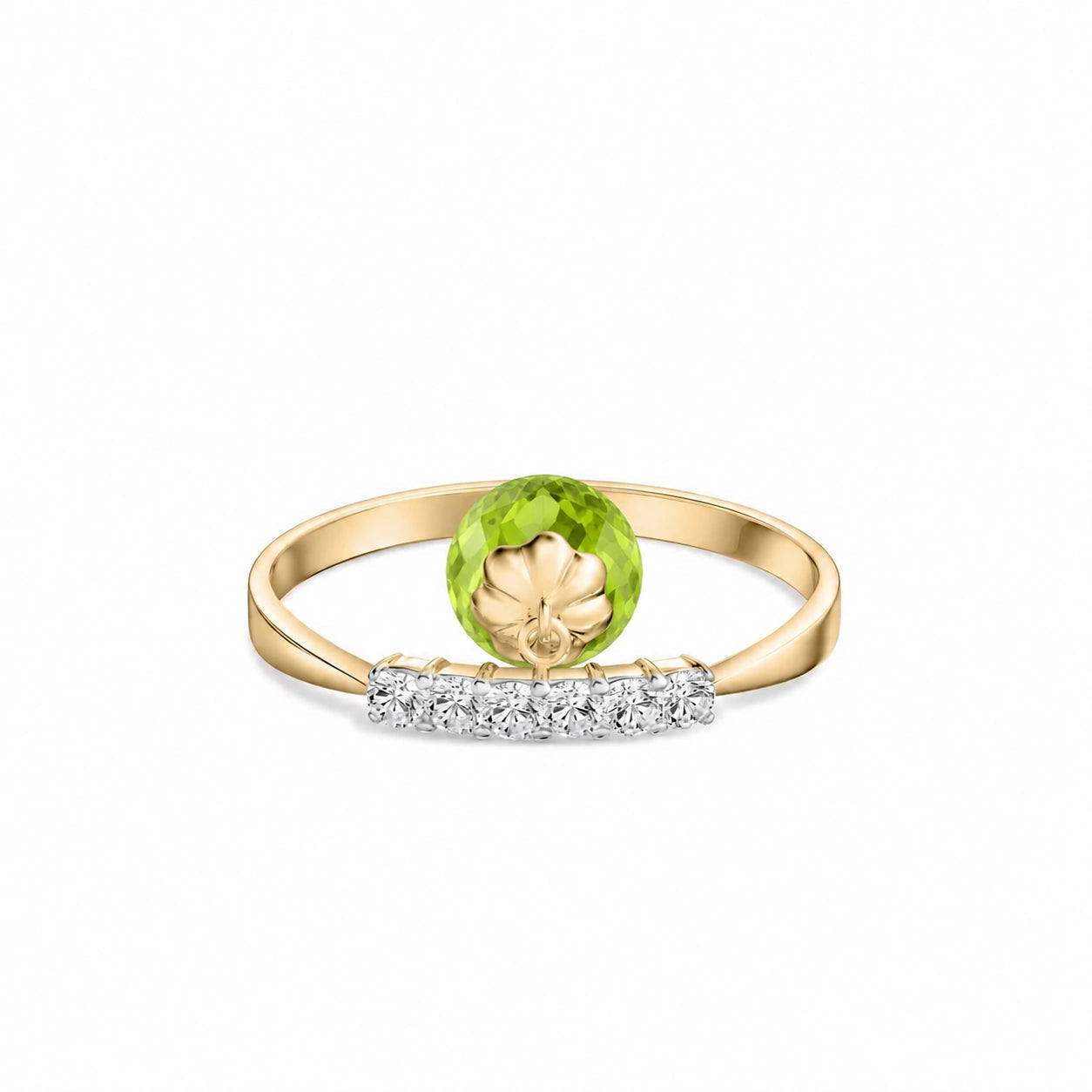 Yellow Gold Peridot & Diamond — Vitalba