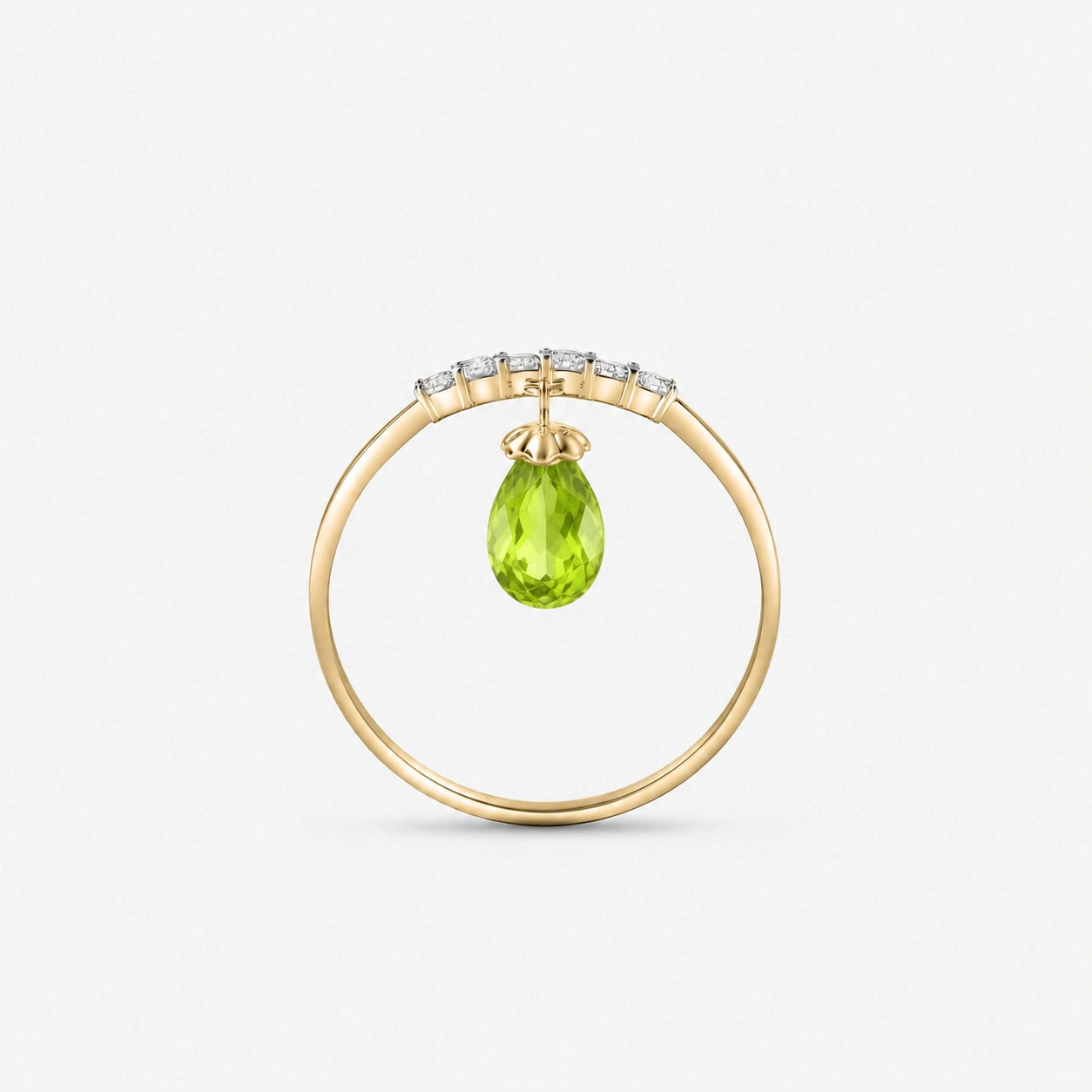 Yellow Gold Peridot & Diamond — Vitalba