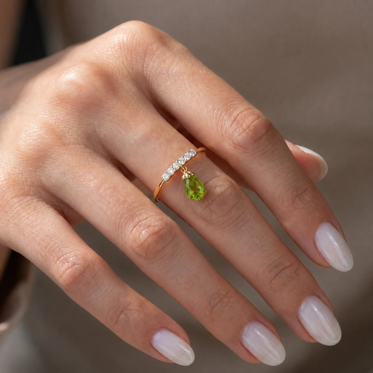 Yellow Gold Peridot & Diamond — Vitalba