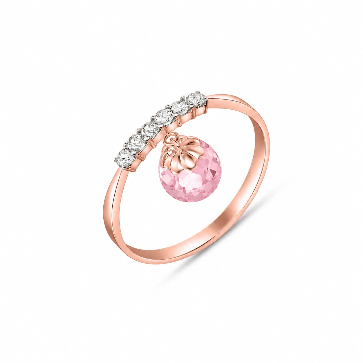 Rose Gold Pink Topaz & Diamond — Vitalba