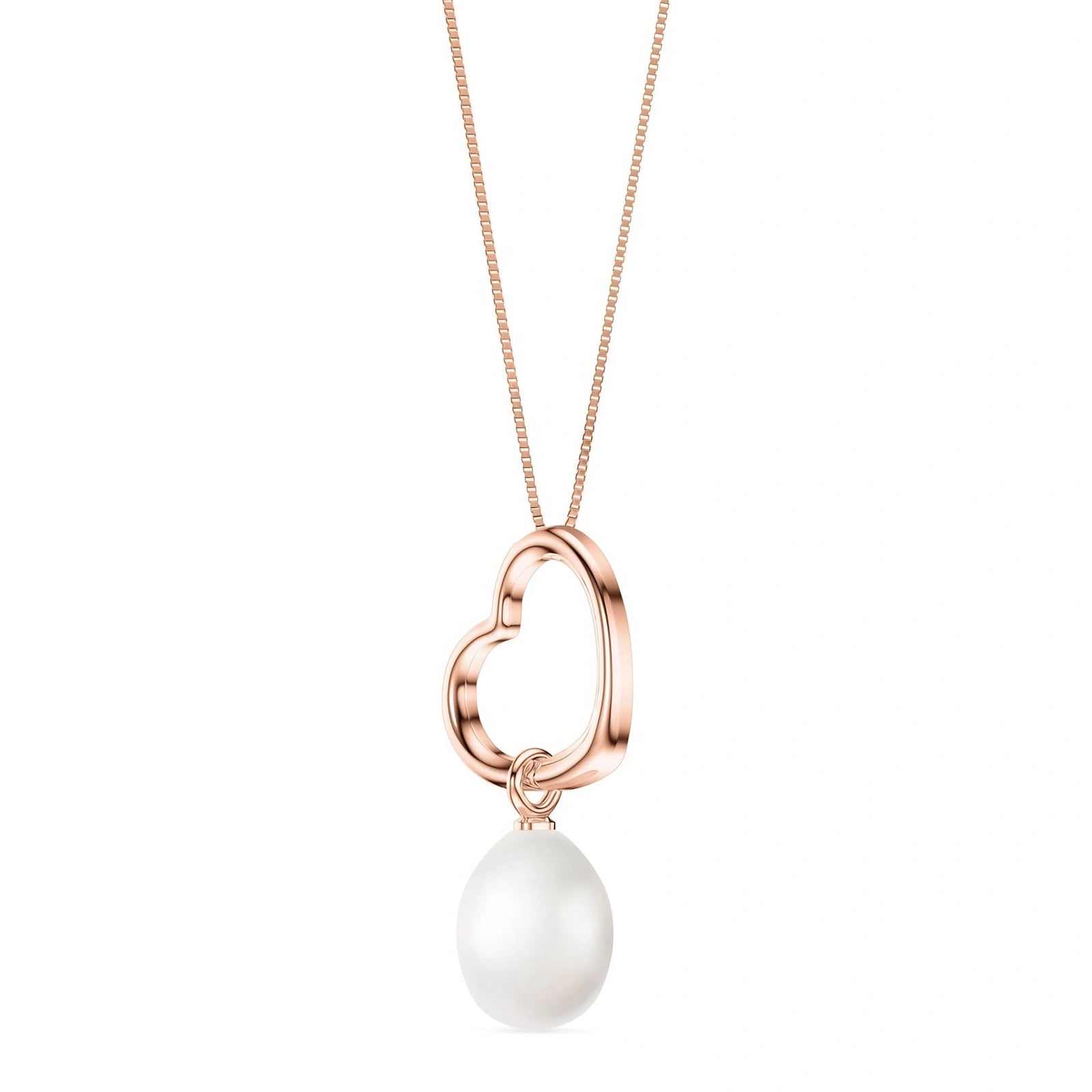 Rose Gold Celeste Pendant Necklace Pearl 10K — Giuseppa