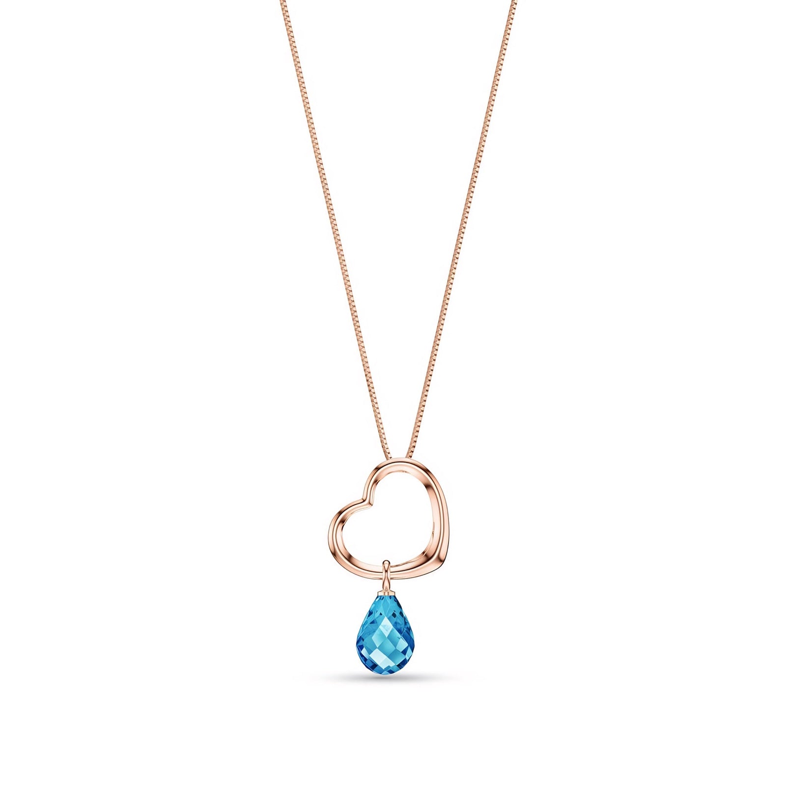 Rose Gold Celeste Pendant Necklace Amethyst 10K — Giuseppa