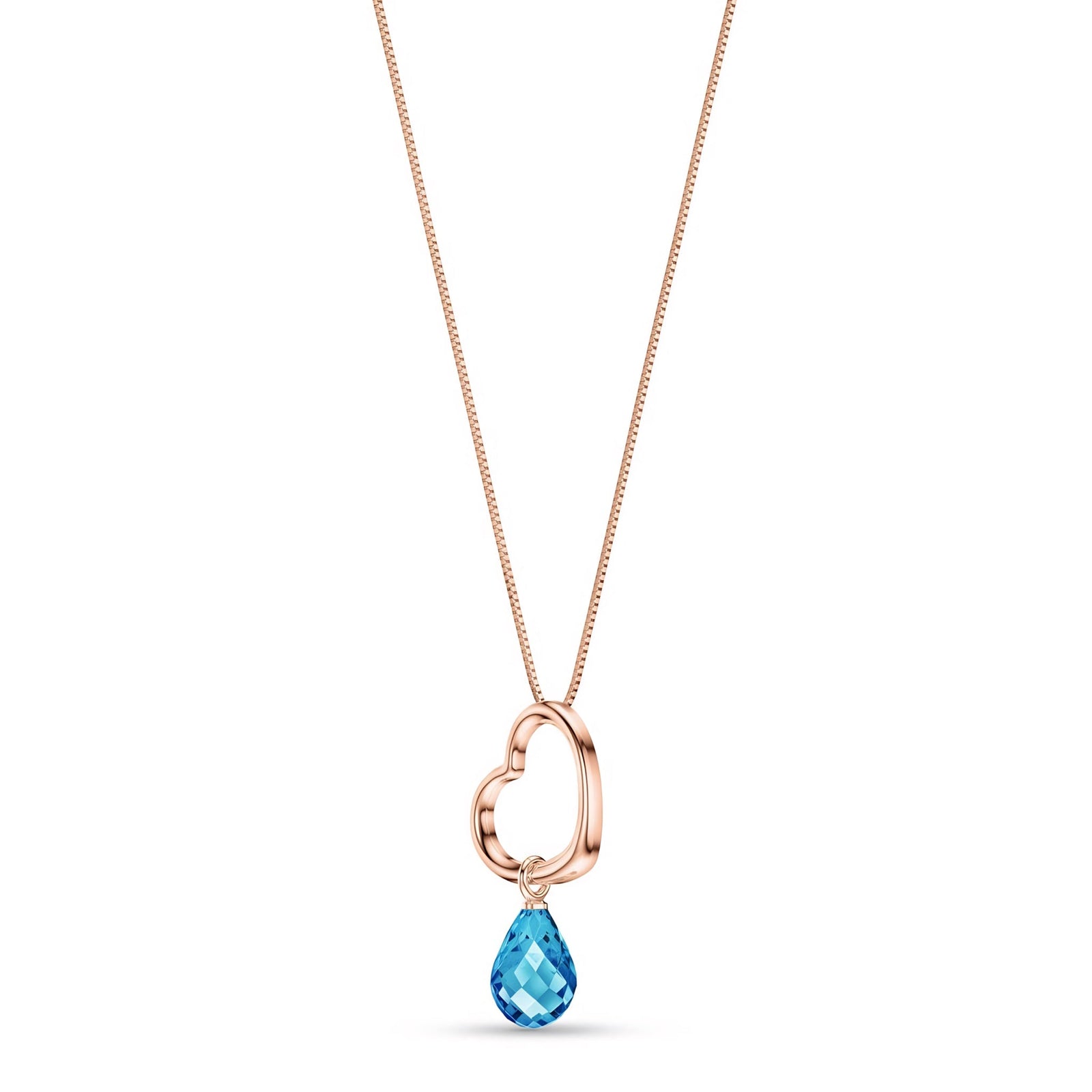 Rose Gold Celeste Pendant Necklace Amethyst 10K — Giuseppa