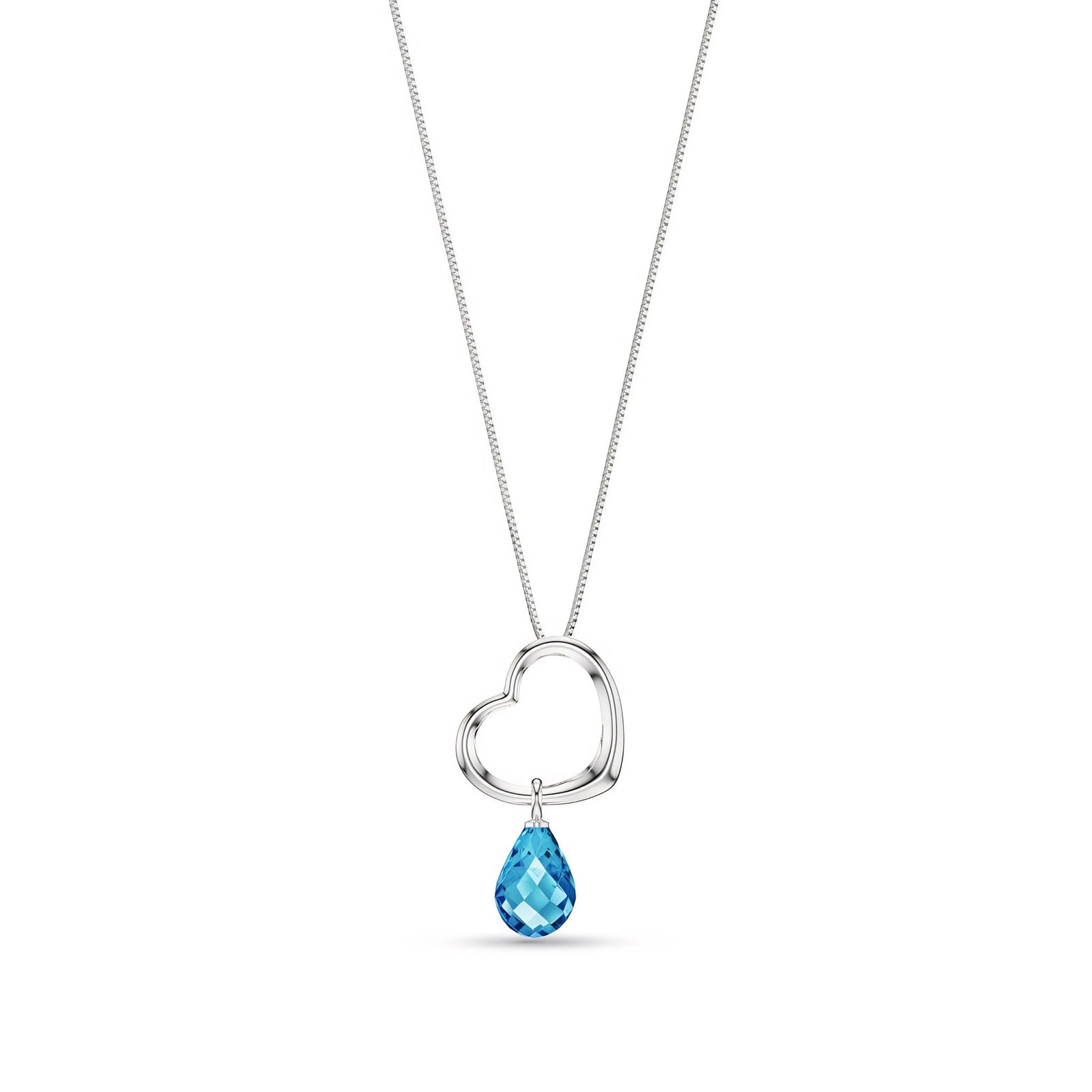 White Gold Celeste Pendant Necklace Amethyst 10K — Giuseppa