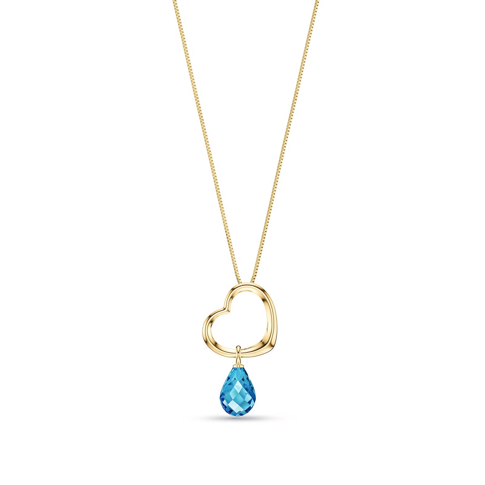 Yellow Gold Celeste Pendant Necklace Amethyst 10K — Giuseppa