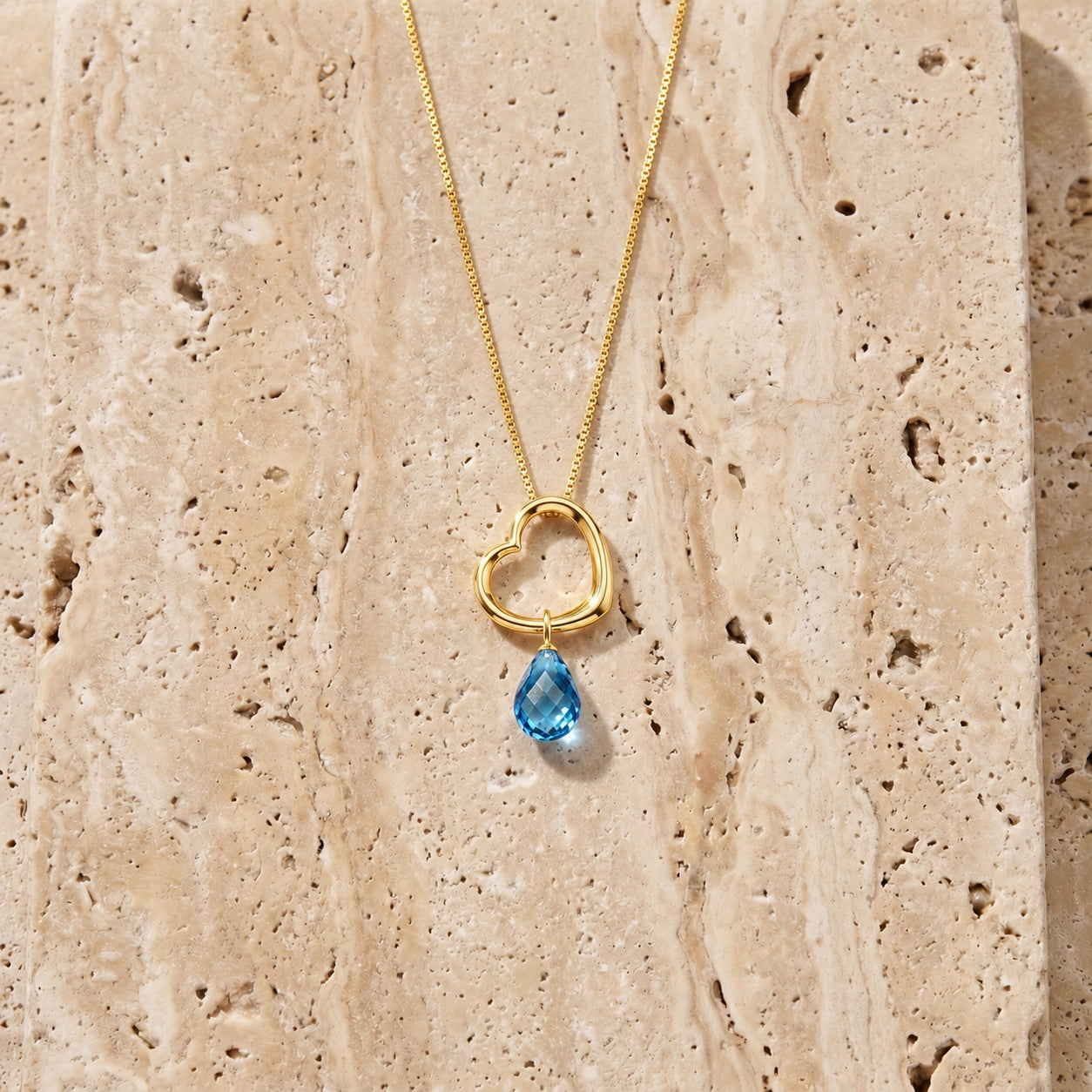 Yellow Gold Celeste Pendant Necklace Amethyst 10K — Giuseppa
