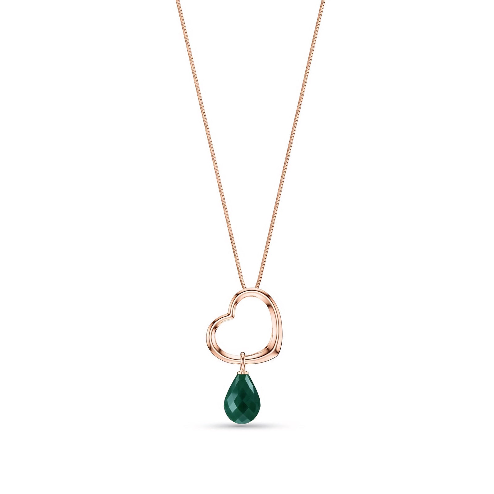 Rose Gold Celeste Pendant Necklace Garnet 10K — Giuseppa