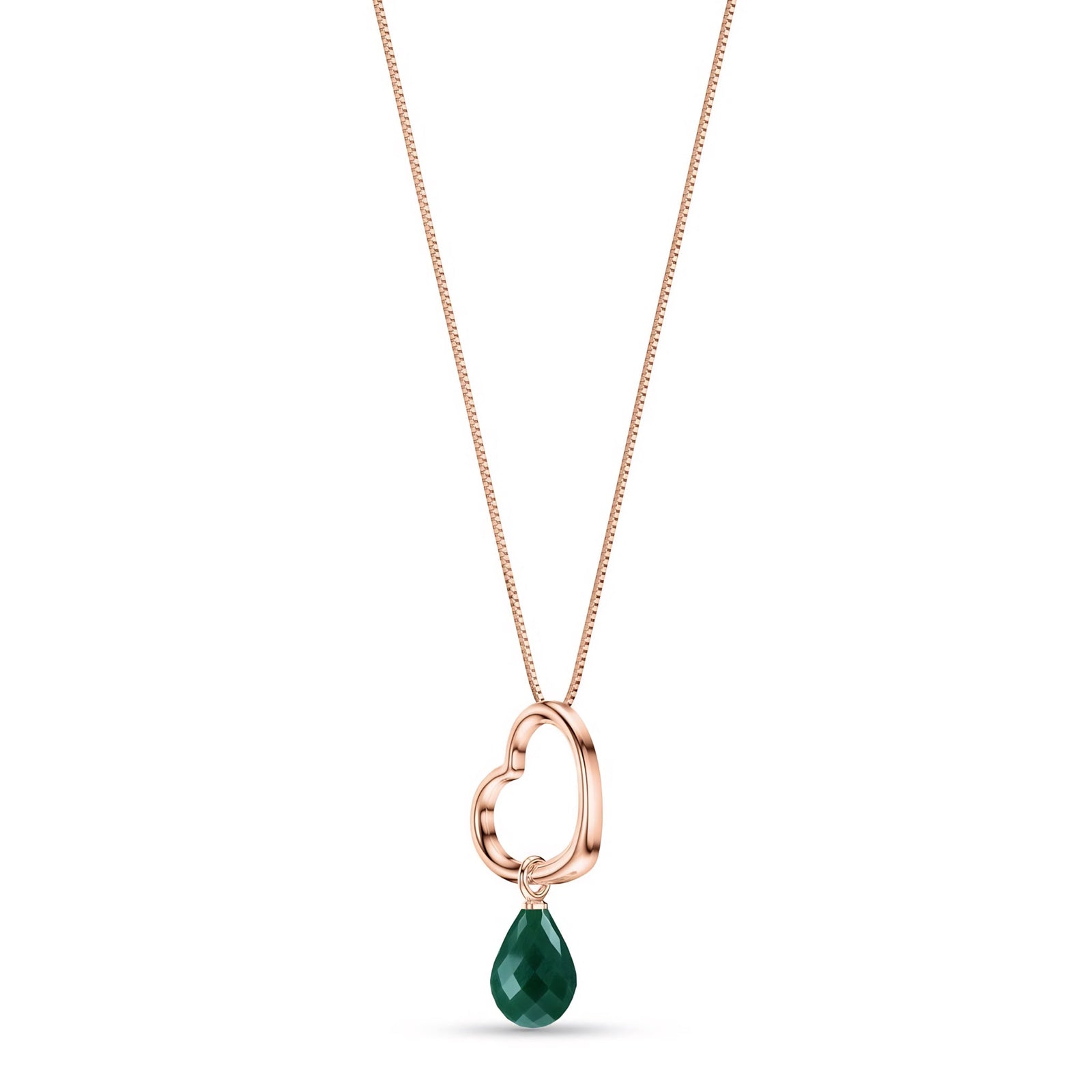 Rose Gold Celeste Pendant Necklace Garnet 10K — Giuseppa