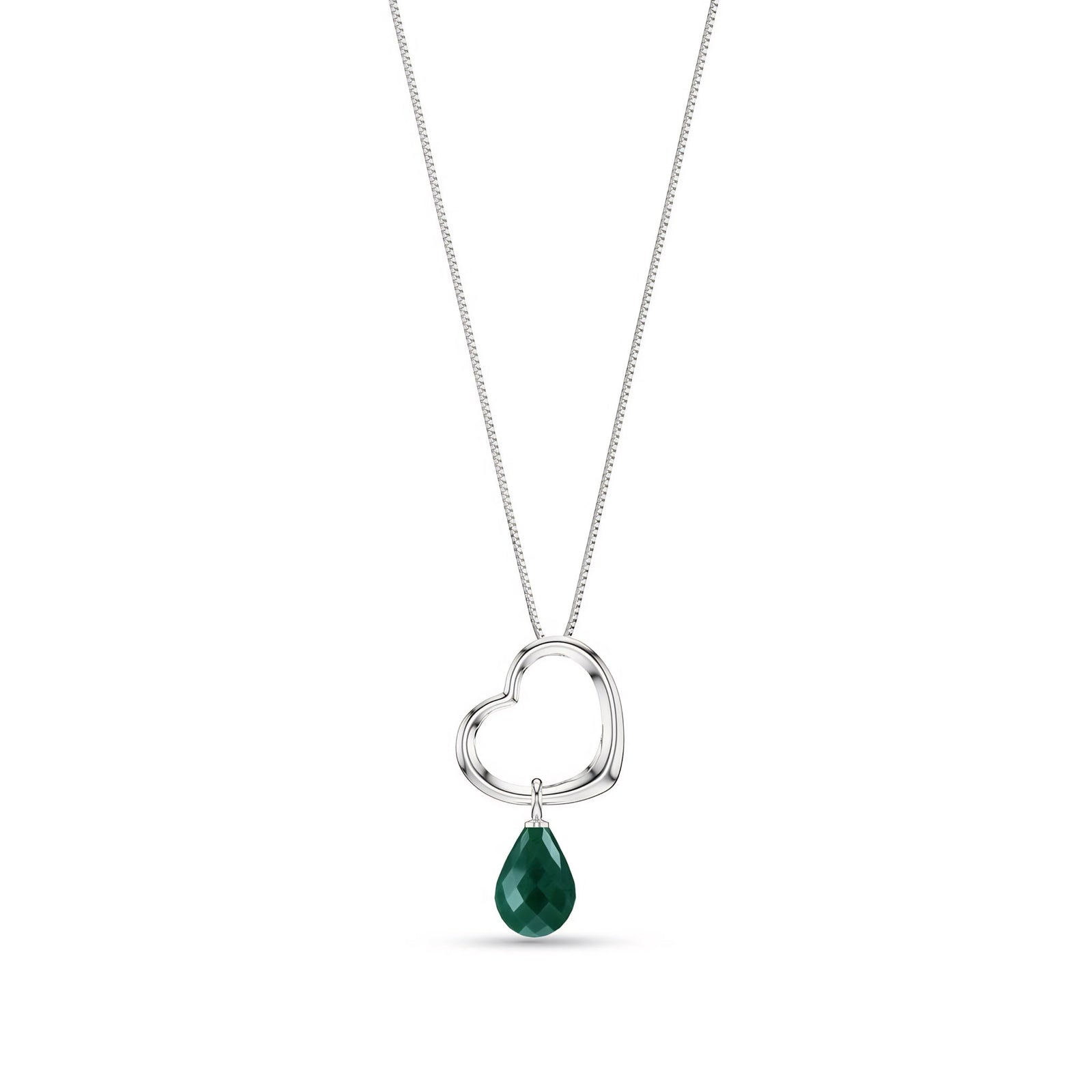 White Gold Celeste Pendant Necklace Garnet 10K — Giuseppa