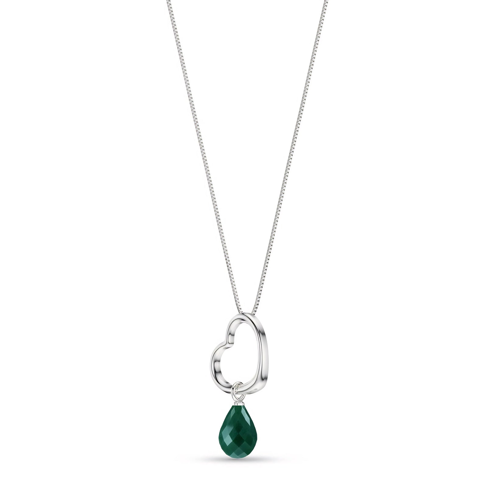 White Gold Celeste Pendant Necklace Garnet 10K — Giuseppa