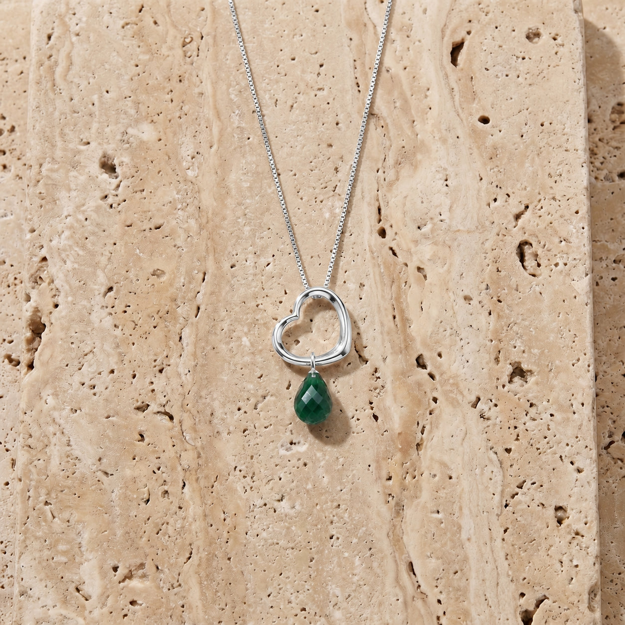 White Gold Celeste Pendant Necklace Garnet 10K — Giuseppa