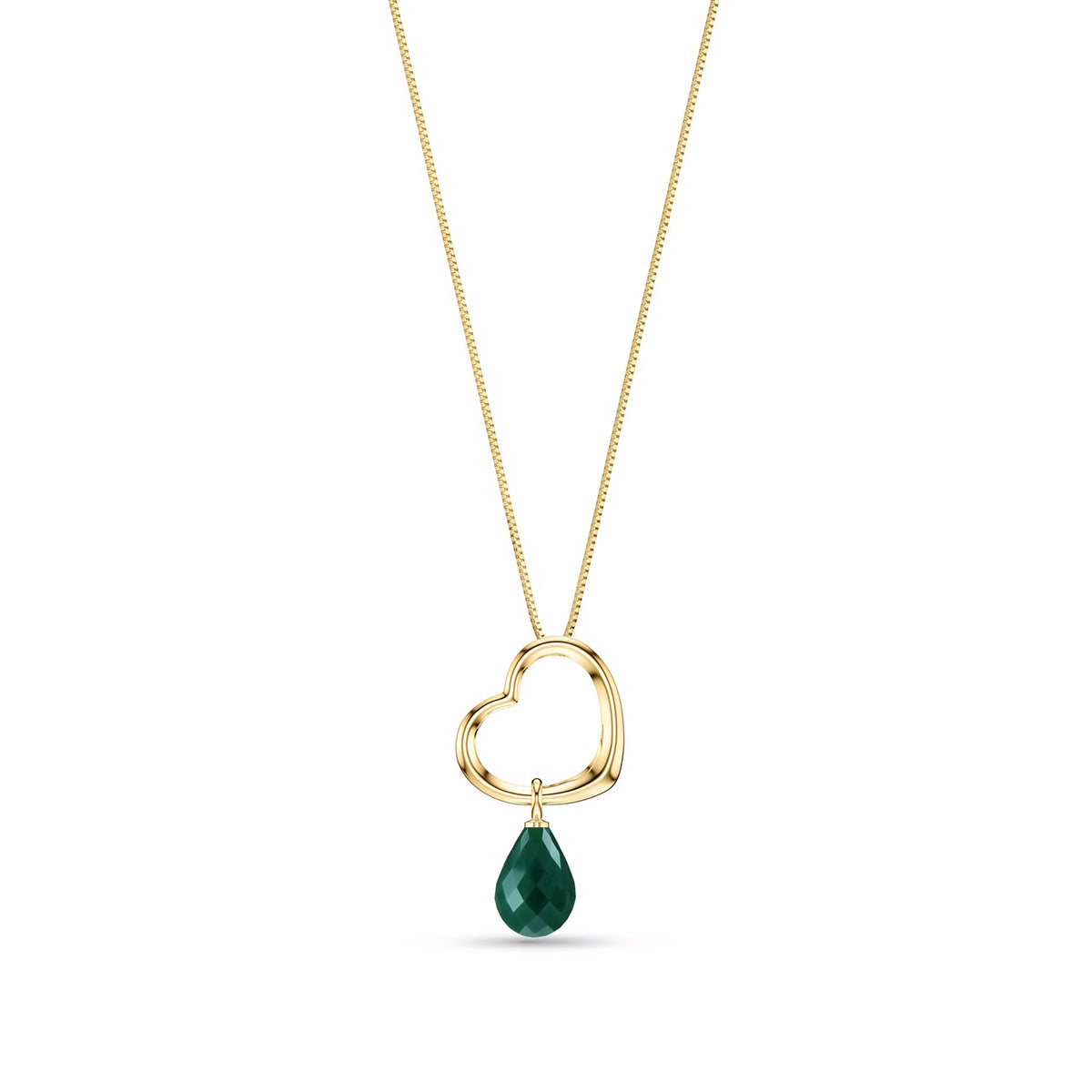 Yellow Gold Celeste Pendant Necklace Garnet 10K — Giuseppa