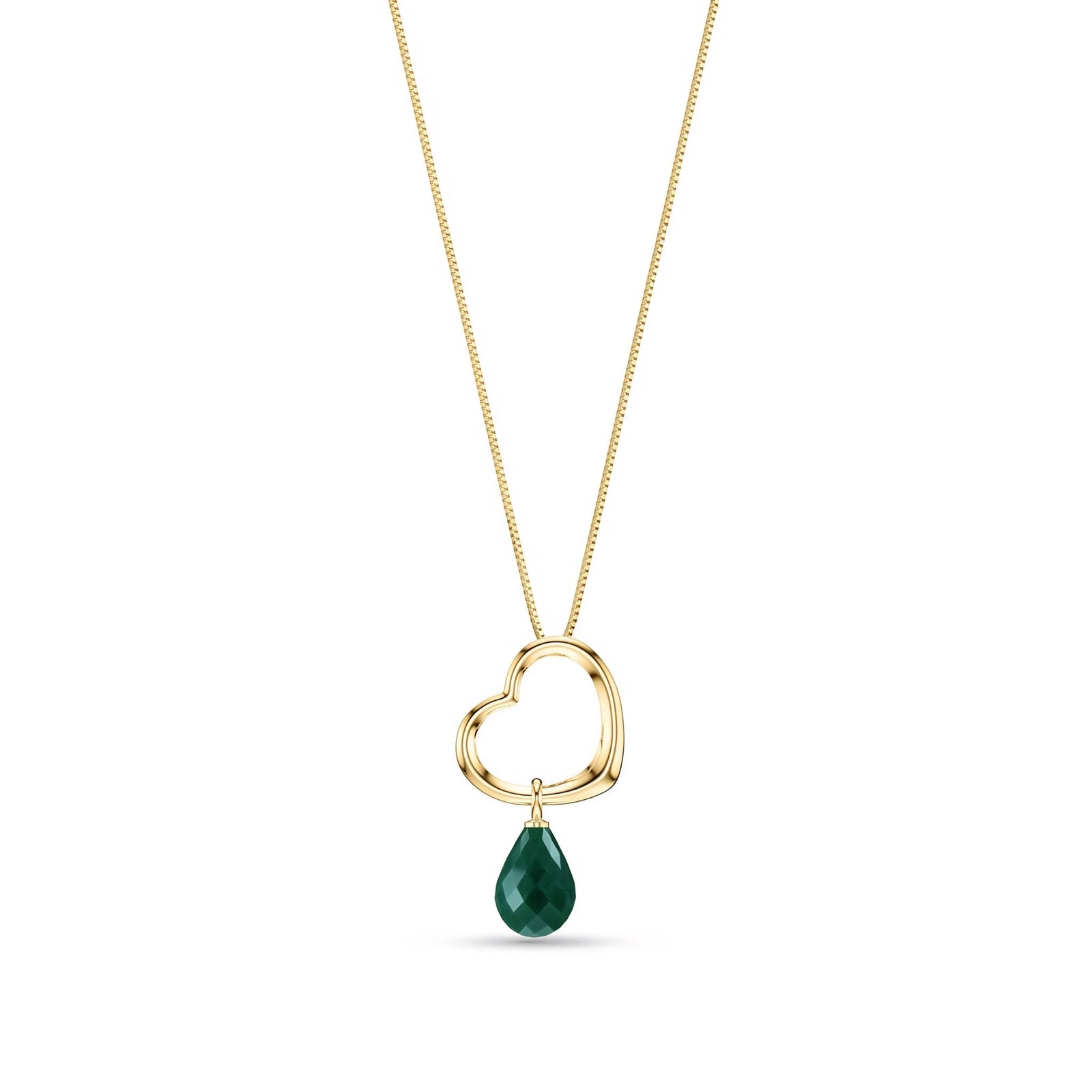 Yellow Gold Celeste Pendant Necklace Garnet 10K — Giuseppa