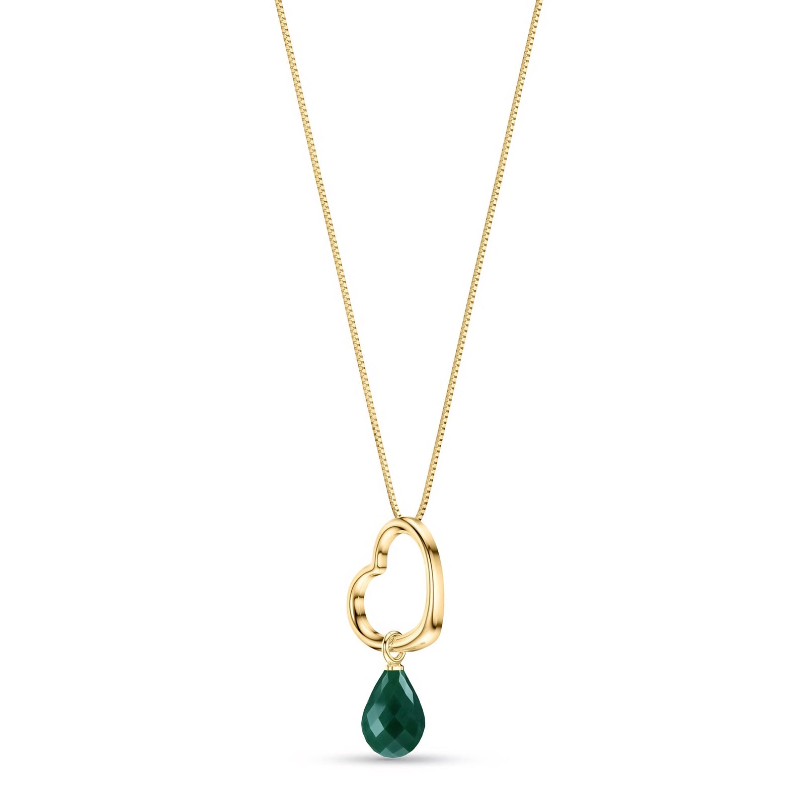 Yellow Gold Celeste Pendant Necklace Garnet 10K — Giuseppa