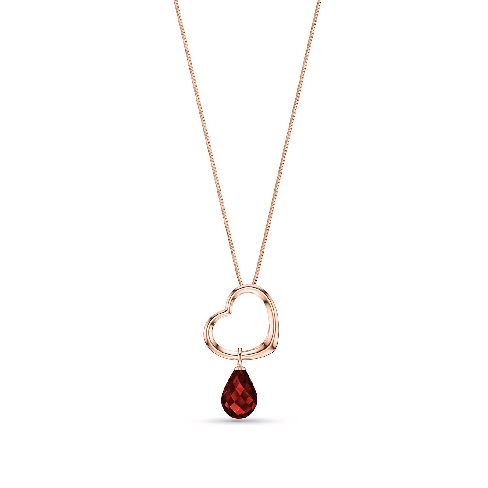 Rose Gold Celeste Pendant Necklace Blue Topaz 10K — Giuseppa