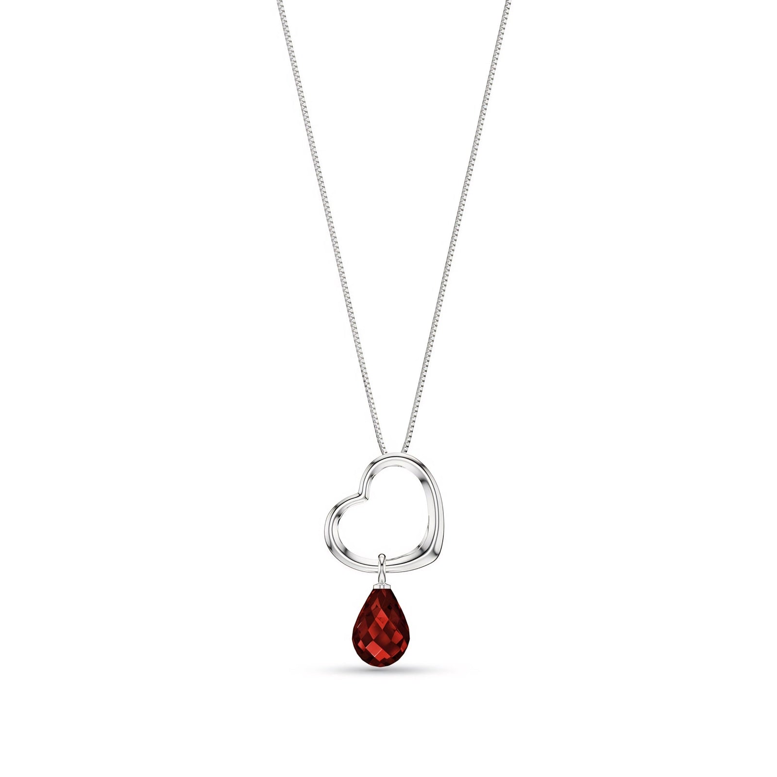 White Gold Celeste Pendant Necklace Blue Topaz 10K — Giuseppa