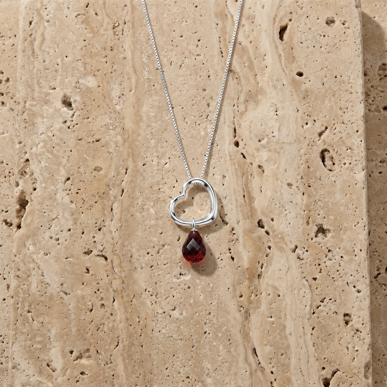 White Gold Celeste Pendant Necklace Blue Topaz 10K — Giuseppa