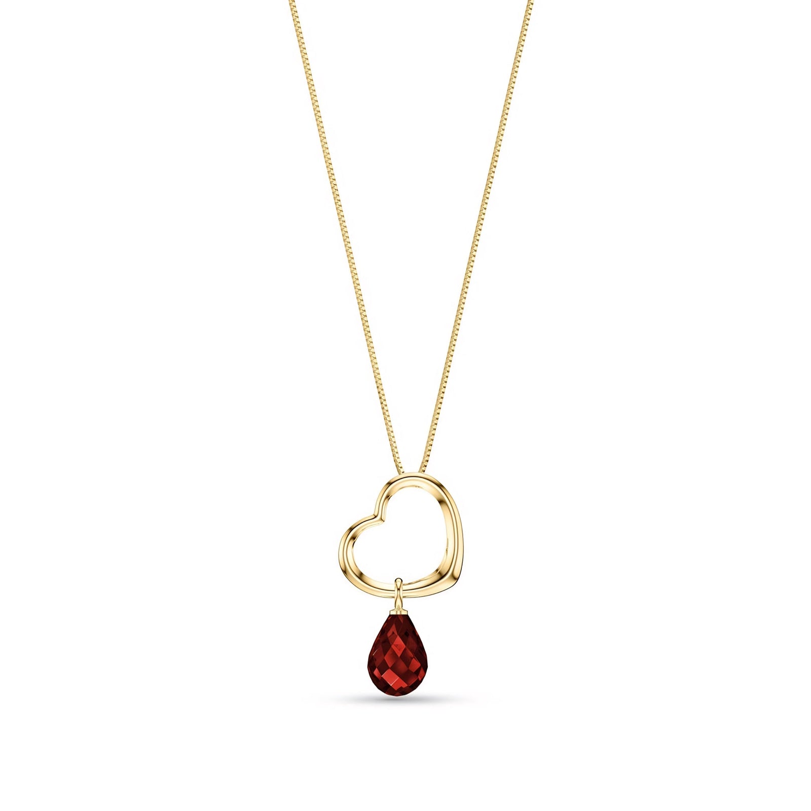 Yellow Gold Celeste Pendant Necklace Blue Topaz 10K — Giuseppa