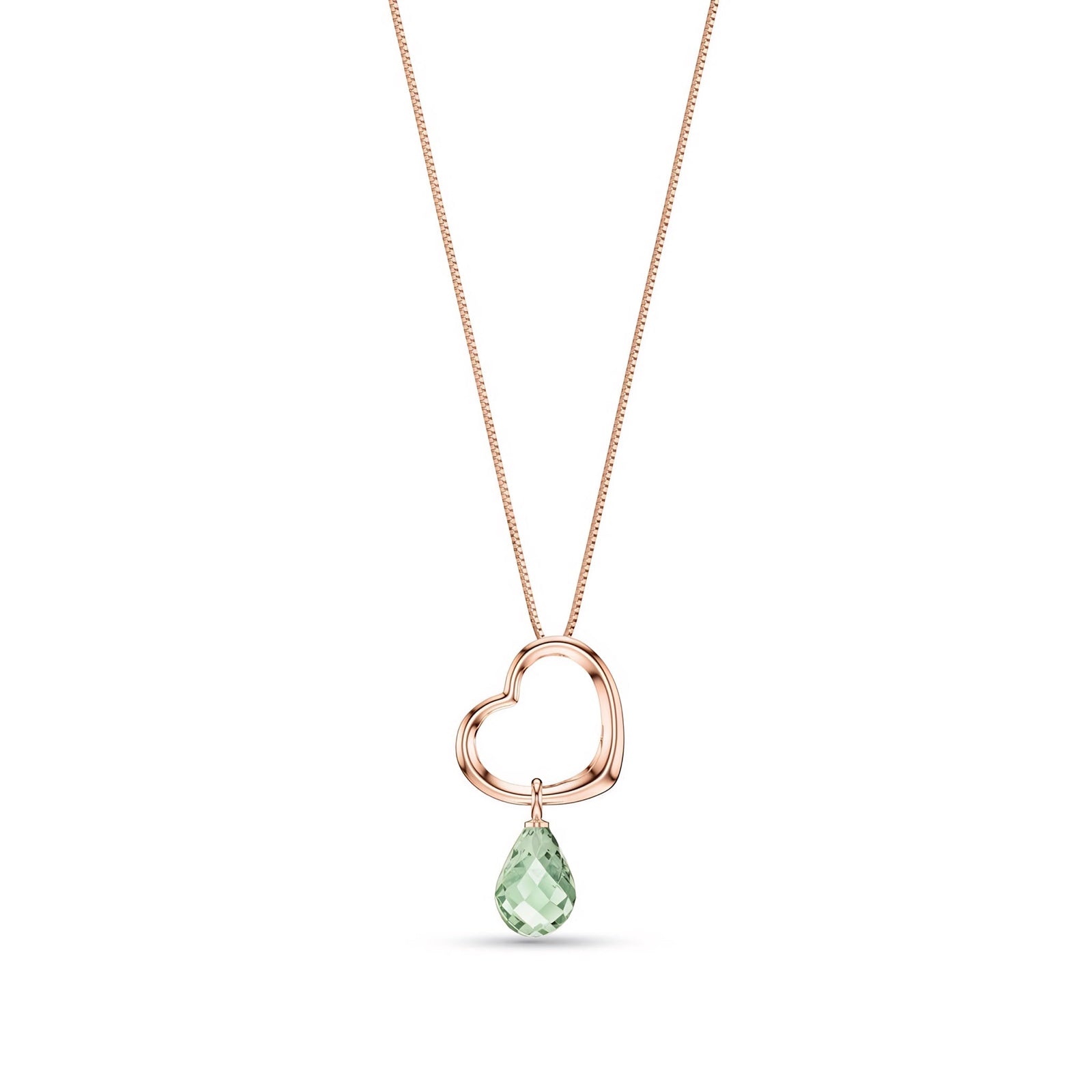 Rose Gold Celeste Pendant Necklace White Topaz 10K — Giuseppa