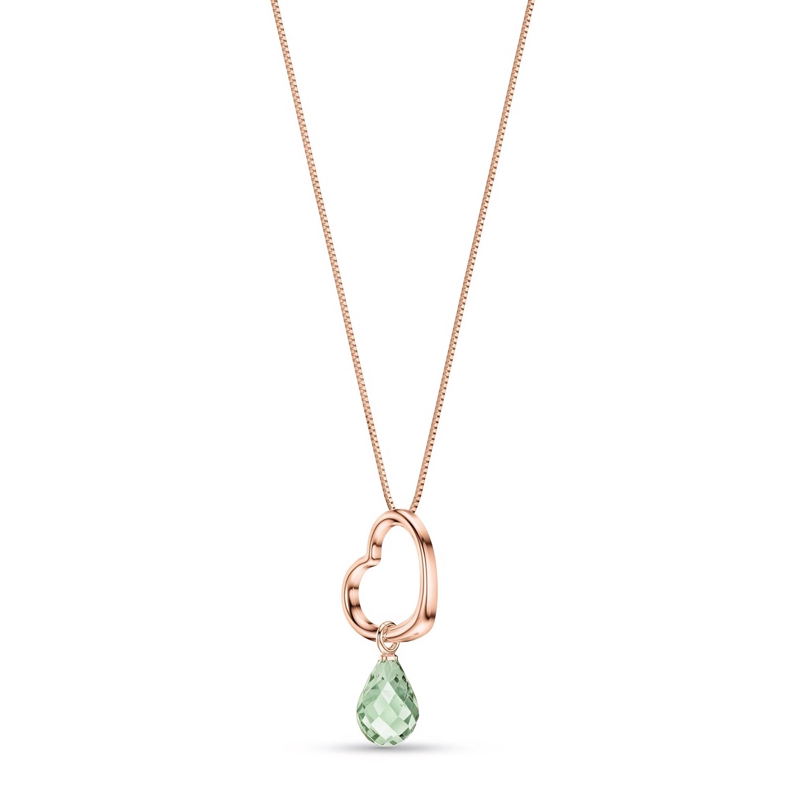 Rose Gold Celeste Pendant Necklace White Topaz 10K — Giuseppa