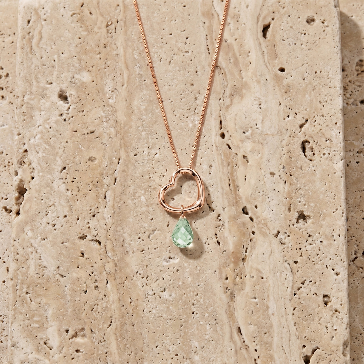 Rose Gold Celeste Pendant Necklace White Topaz 10K — Giuseppa