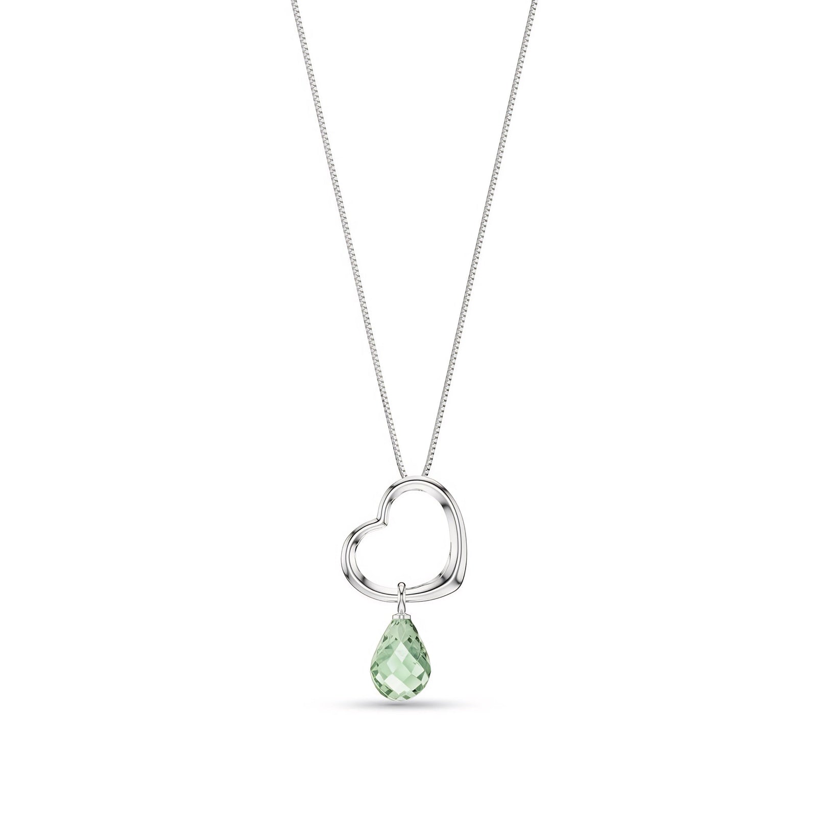 White Gold Celeste Pendant Necklace White Topaz 10K — Giuseppa