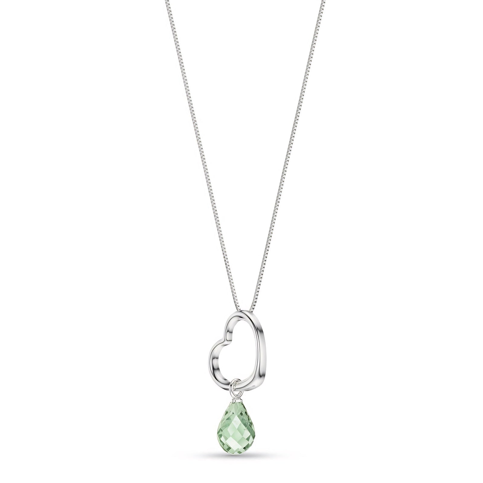 White Gold Celeste Pendant Necklace White Topaz 10K — Giuseppa