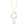 Yellow Gold Celeste Pendant Necklace Green Amethyst 10K — Giuseppa
