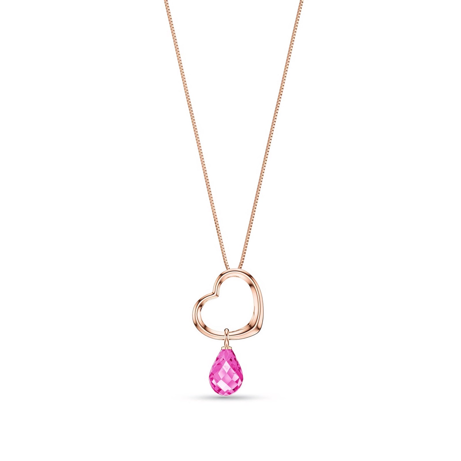 Rose Gold Celeste Pendant Necklace Ruby 10K — Giuseppa