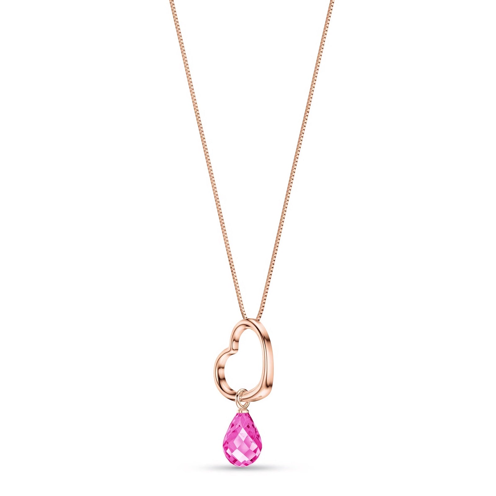 Rose Gold Celeste Pendant Necklace Ruby 10K — Giuseppa