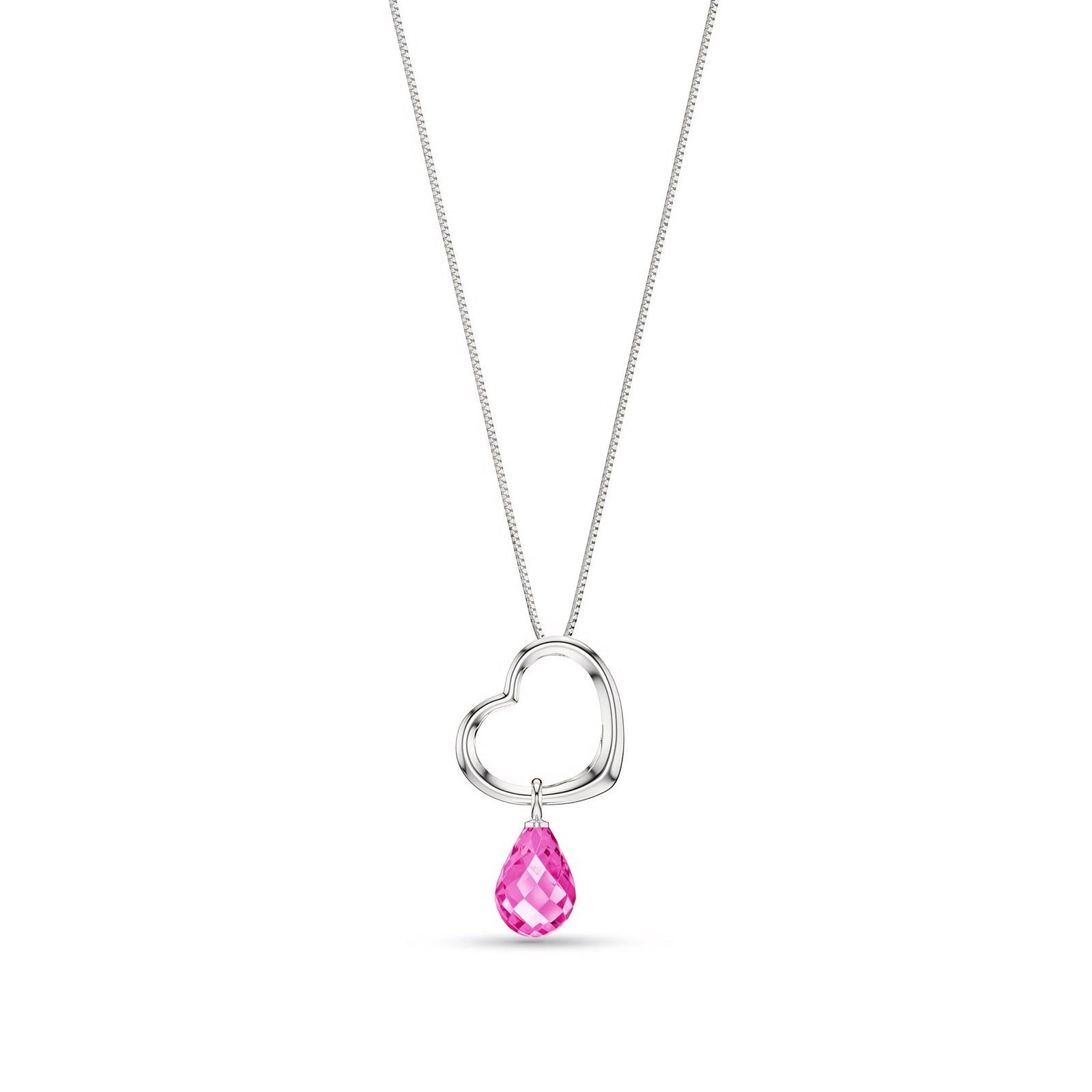 White Gold Celeste Pendant Necklace Ruby 10K — Giuseppa