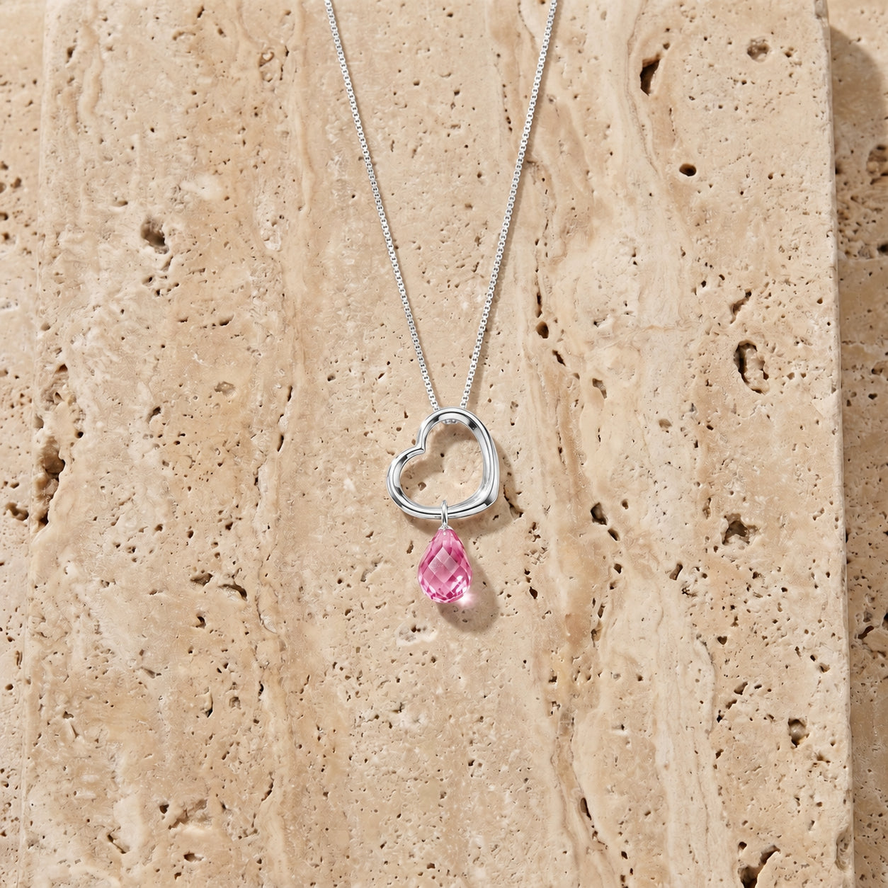 White Gold Celeste Pendant Necklace Ruby 10K — Giuseppa