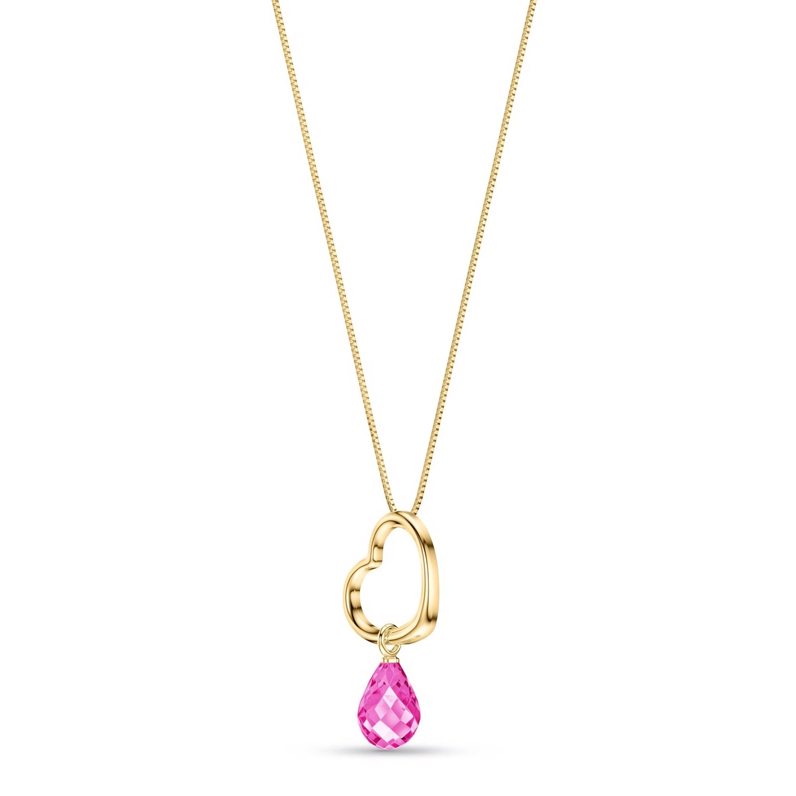 Yellow Gold Celeste Pendant Necklace Ruby 10K — Giuseppa