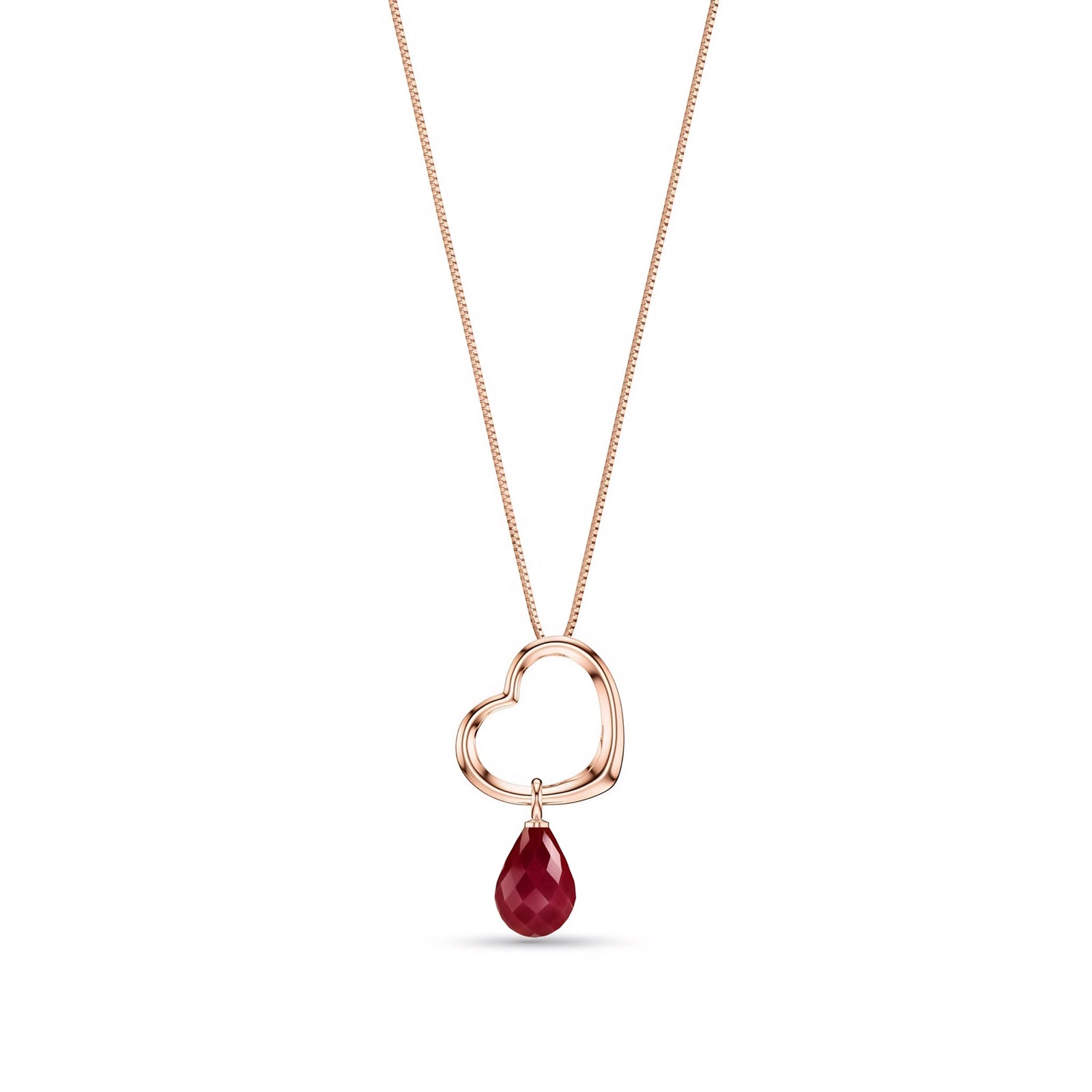 Rose Gold Celeste Pendant Necklace Sapphire 10K — Giuseppa