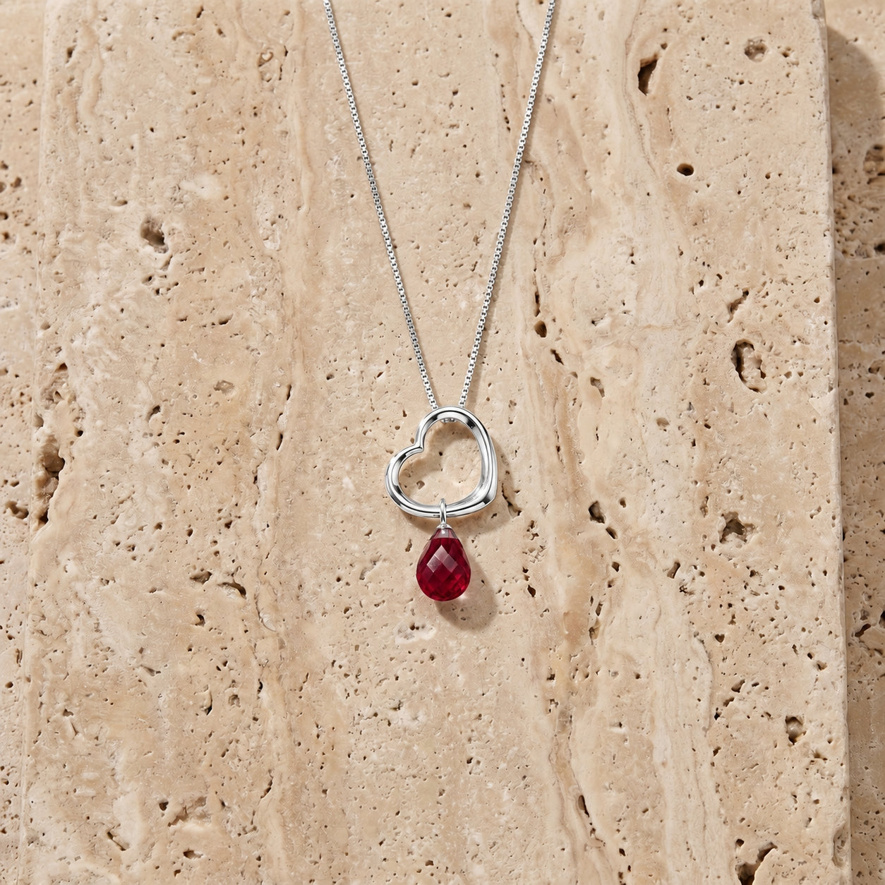 White Gold Celeste Pendant Necklace Sapphire 10K — Giuseppa